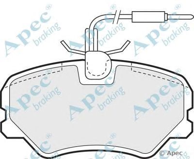 APEC BRAKING pad546 -  Комплект тормозных колодок, дисковый тормоз